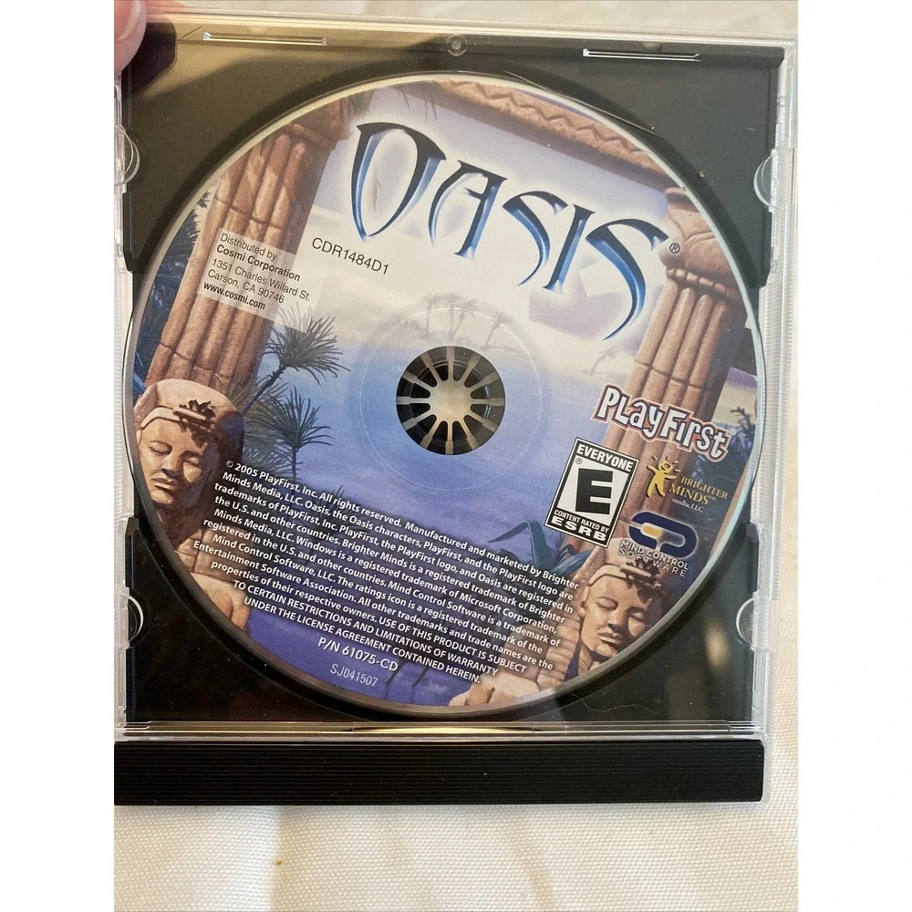 Oasis PC CD-ROM Puzzle Game‎ PlayFirst Vintage Y2K Windows CD Complete
